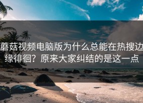 蘑菇视频电脑版为什么总能在热搜边缘徘徊？原来大家纠结的是这一点