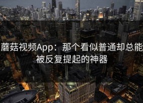 蘑菇视频App：那个看似普通却总能被反复提起的神器