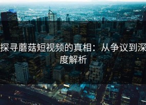 探寻蘑菇短视频的真相：从争议到深度解析