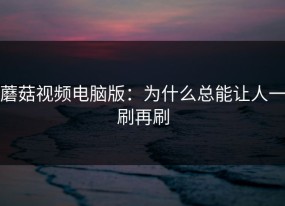 蘑菇视频电脑版：为什么总能让人一刷再刷