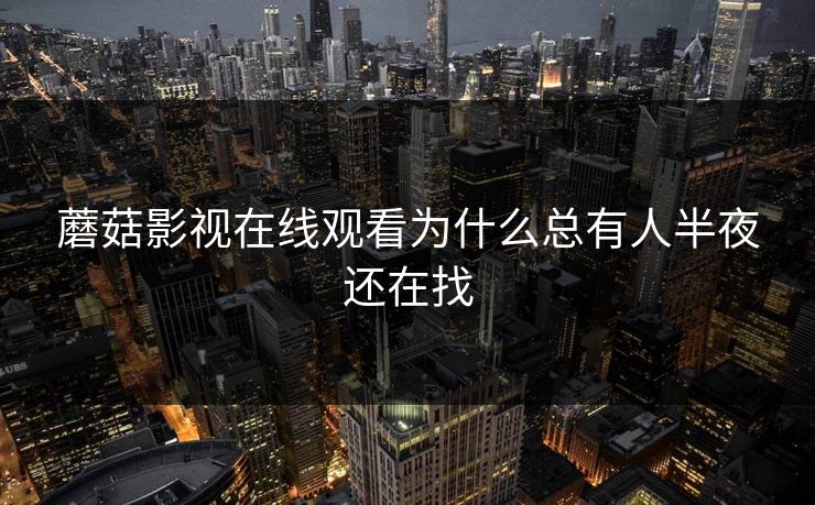 蘑菇影视在线观看为什么总有人半夜还在找