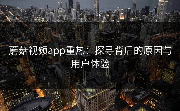 蘑菇视频app重热：探寻背后的原因与用户体验