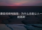 蘑菇视频电脑版：为什么总能让人一刷再刷