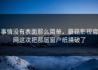 事情没有表面那么简单，蘑菇影视官网这次把那层窗户纸捅破了